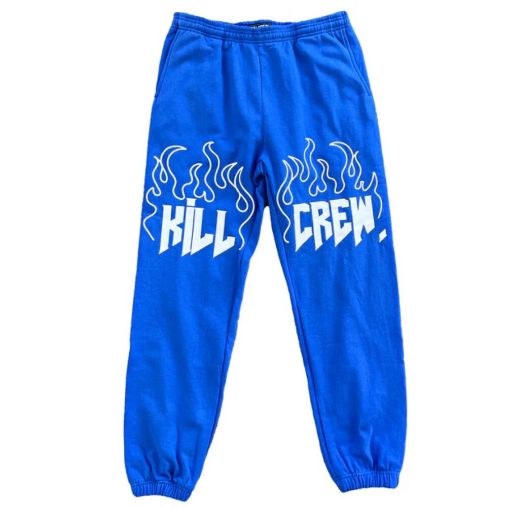 Kill Crew NWT | Heavyweight Lux Sweatpants | Flame Blue/White | XXS  | UNISEX